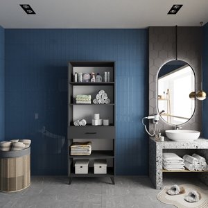 Çok Amaçlı Banyo Dolabı Antrasit B.i.t_2