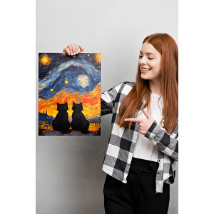 Kedilerin Aşkı Sayılarla Boyama Seti 40x50 cm