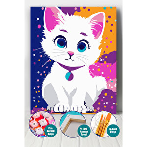 Bebek Kedi Sayılarla Boyama Seti 50x70 cm