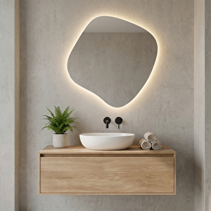 Organic Form Dimmable Dokunmatik Led Ayna Günışığı 3000k 50x50 cm