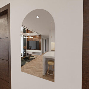 Modern Kemer Form Led Banyo Aynası – Dokunmatik Dim Edilebilir, 3000k Günışığı 50x113 cm