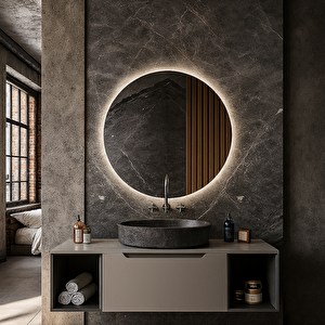 Yuvarlak Dimmable Led Banyo Aynası – 3000k Günışığı 90x90 cm