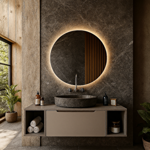 Yuvarlak Dimmable Led Banyo Aynası – 3000k Günışığı 90x90 cm