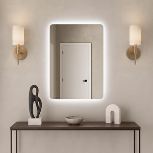 Modern Kare Led Ayna – Dokunmatik, Dim Edilebilir, 6500k Beyaz Işık 40x60 cm
