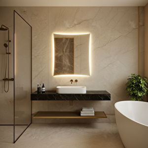Modern Led Banyo Aynası – Dokunmatik, Dim Edilebilir, 3000k Günışığı 70x90 cm