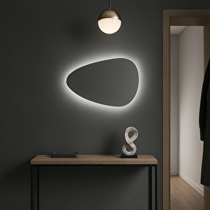 Modern Oval Led Banyo Aynası – Dokunmatik Dim Edilebilir, 6500k Beyaz Işık 35x70 cm