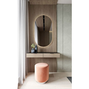 Modern Oval Led Banyo Aynası – Dokunmatik, Dim Edilebilir, 3000k Günışığı 30x53 cm