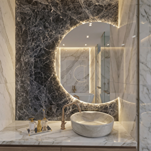 Yuvarlak Led Banyo Aynası – Dokunmatik, Dim Edilebilir, 3000k Günışığı 60x76 cm