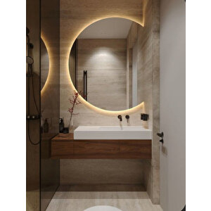Yuvarlak Led Banyo Aynası – Dokunmatik, Dim Edilebilir, 3000k Günışığı 60x76 cm