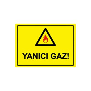 Yanıcı Gaz! Isg Uyarı Levhası Pvc A5 15x21 Cm 15x21 cm