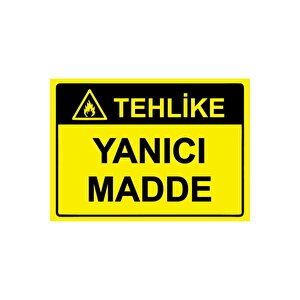 Tehlike Yanıcı Madde Isg Uyarı Levhası Pvc A3 30x42 Cm 30x42 cm