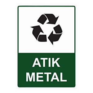 Atık Metal Isg Uyarı Levhası Pvc A5 15x21 Cm 15x21 cm