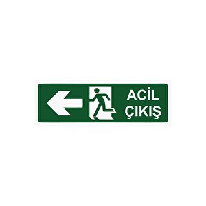 Acil Çıkış Isg Uyarı Levhası Pvc A4 21x30 Cm 21x30 cm