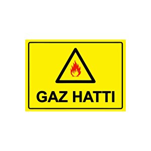 Gaz Hattı Isg Uyarı Levhası Pvc A5 15x21 Cm 15x21 cm