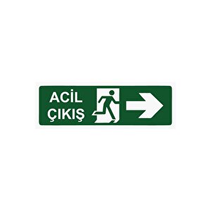 Acil Çıkış Isg Uyarı Levhası Pvc A5 15x21 Cm 15x21 cm