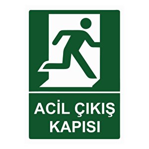 Acil Çıkış Kapısı Isg Uyarı Levhası Pvc A4 21x30 Cm 21x30 cm
