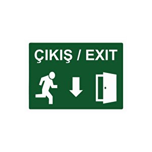 Çıkış/ Exıt Isg Uyarı Levhası Pvc A4 21x30 Cm 21x30 cm