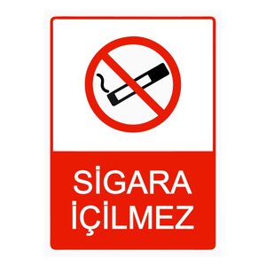 Sigara İçilmez Isg Uyarı Levhası Pvc A5 15x21 Cm 15x21 cm
