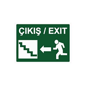 Çıkış / Exıt Isg Uyarı Levhası Pvc A4 21x30 Cm 21x30 cm