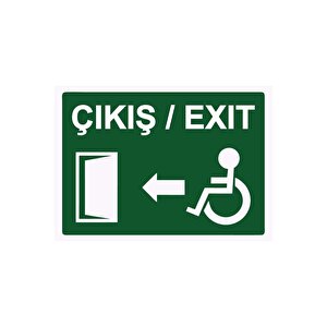Çıkış/exıt Isg Uyarı Levhası Pvc A3 30x42 Cm 30x42 cm