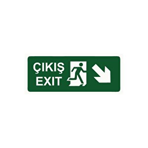 Çıkış Exıt Isg Uyarı Levhası Pvc A3 30x42 Cm 30x42 cm