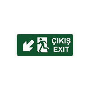 Çıkış Exıt Isg Uyarı Levhası Pvc A5 15x21 Cm 15x21 cm