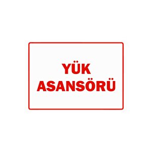Yük Asansörü Isg Uyarı Levhası Pvc A5 15x21 Cm 15x21 cm