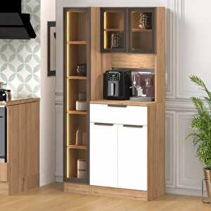 90 Cm Brown Çok Amaçli Dolap, Kahve Köşesi̇