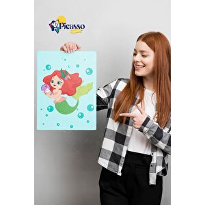 Deniz Kızı Sayılarla Boyama Seti 50x70 cm