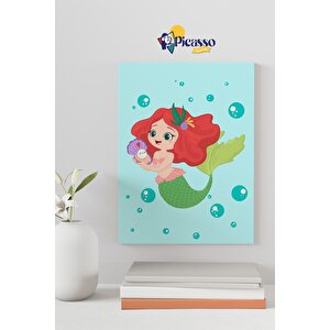 Deniz Kızı Sayılarla Boyama Seti 50x70 cm