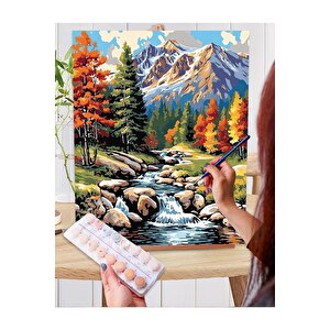 Dağ Ve Dere Sayılarla Boyama Seti 35x50 cm