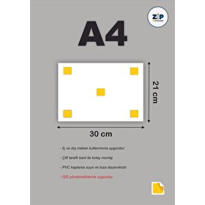 Ayakkabı İle Geçmeyiniz Isg Uyarı Levhası Pvc A3 30x42 Cm 30x42 cm
