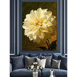 Yakın Çekim Sarı Çiçek Dekoratif Kanvas - Mdf Ahşap Tablo 25x35 cm