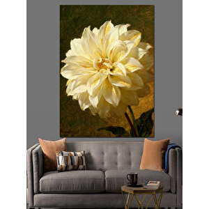 Yakın Çekim Sarı Çiçek Dekoratif Kanvas - Mdf Ahşap Tablo 25x35 cm