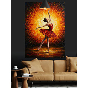 Dans Eden Balerin  Dekoratif Kanvas - Mdf Ahşap Tablo 70x100 cm
