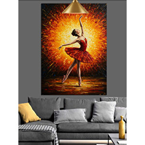 Dans Eden Balerin  Dekoratif Kanvas - Mdf Ahşap Tablo 70x100 cm