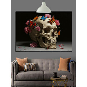 Kurukafa Çiçek Taç Romantik Dekoratif Kanvas - Mdf Ahşap Tablo 25x35 cm