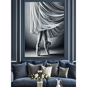 Balerin Ayakları Dans Pabucu Dekoratif Kanvas - Mdf Ahşap Tablo 50x70 cm