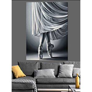 Balerin Ayakları Dans Pabucu Dekoratif Kanvas - Mdf Ahşap Tablo 50x70 cm