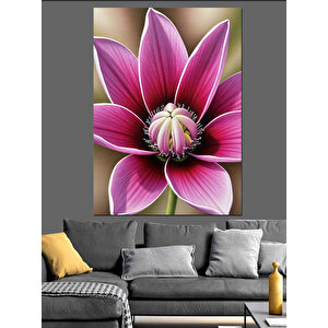 Pembe Çiçek Yakın Çekim Dekoratif Kanvas - Mdf Ahşap Tablo 100x140 cm