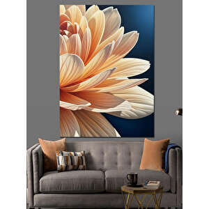 Turuncu Çiçek Yaprağı Detayı Dekoratif Kanvas - Mdf Ahşap Tablo 70x100 cm