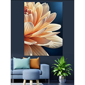 Turuncu Çiçek Yaprağı Detayı Dekoratif Kanvas - Mdf Ahşap Tablo 70x100 cm