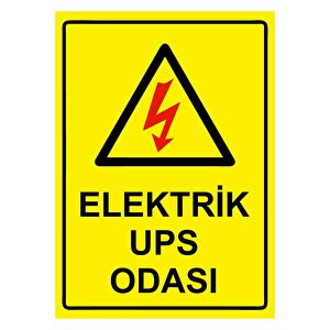 Elektrik Ups Odası Isg Uyarı Levhası Pvc A3 30x42 Cm 30x42 cm