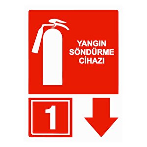 Yangın Söndürme Cihazı Isg Uyarı Levhası Pvc A5 15x21 Cm 15x21 cm