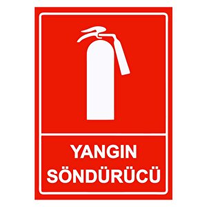 Yangın Söndürücü Isg Uyarı Levhası Pvc A5 15x21 Cm 15x21 cm