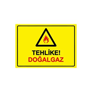 Tehlike! Doğalgaz Isg Uyarı Levhası Pvc A3 30x42 Cm 30x42 cm