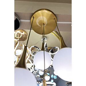 Minimal Rains Gold Chrome Quad 4'lü White Cam Avize