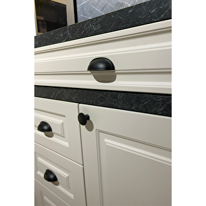 Mikel Masalı Siyah - Fildişi Kahve Köşesi Led Aydınlatmalı %100 Mdf 160*45*200