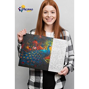 Tavus Kuşu Sayılarla Boyama Seti 40x50 cm