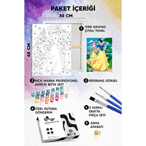 Pamuk Prenses Sayılarla Boyama Seti 50x70 cm